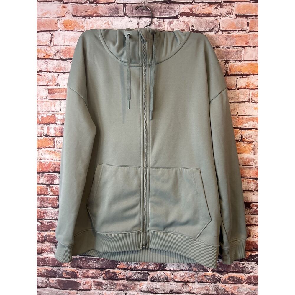 Mondetta green Full Zip Performance Hoodie hooded jacket womens size small